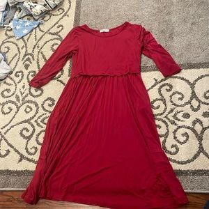 Red Nursing Dress Size Small